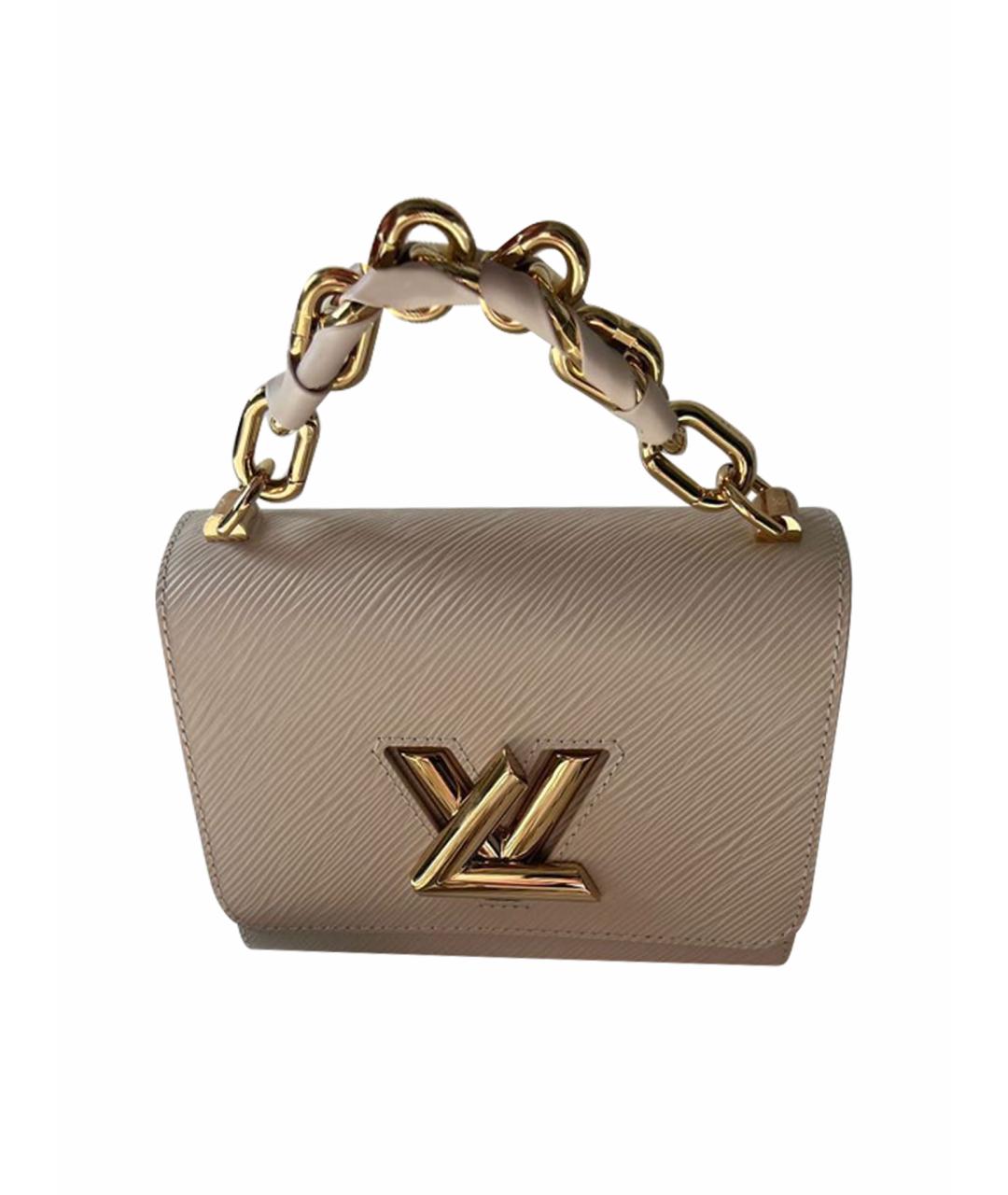 LOUIS VUITTON Бежевая кожаная сумка через плечо, фото 1