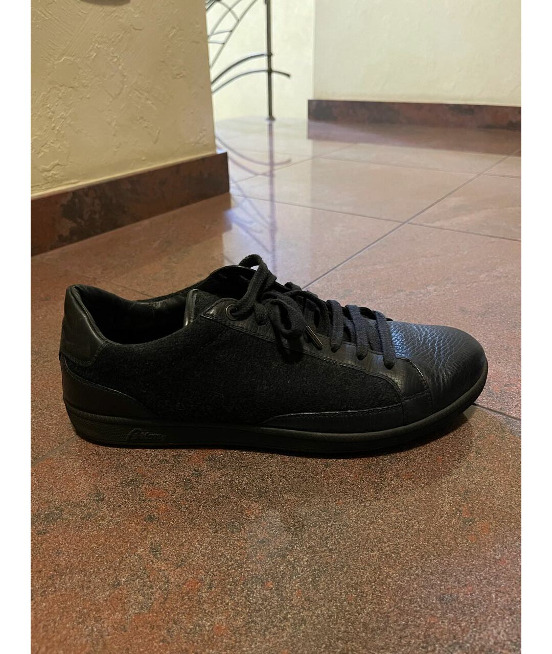 BRIONI Черные низкие кроссовки / кеды, фото 7