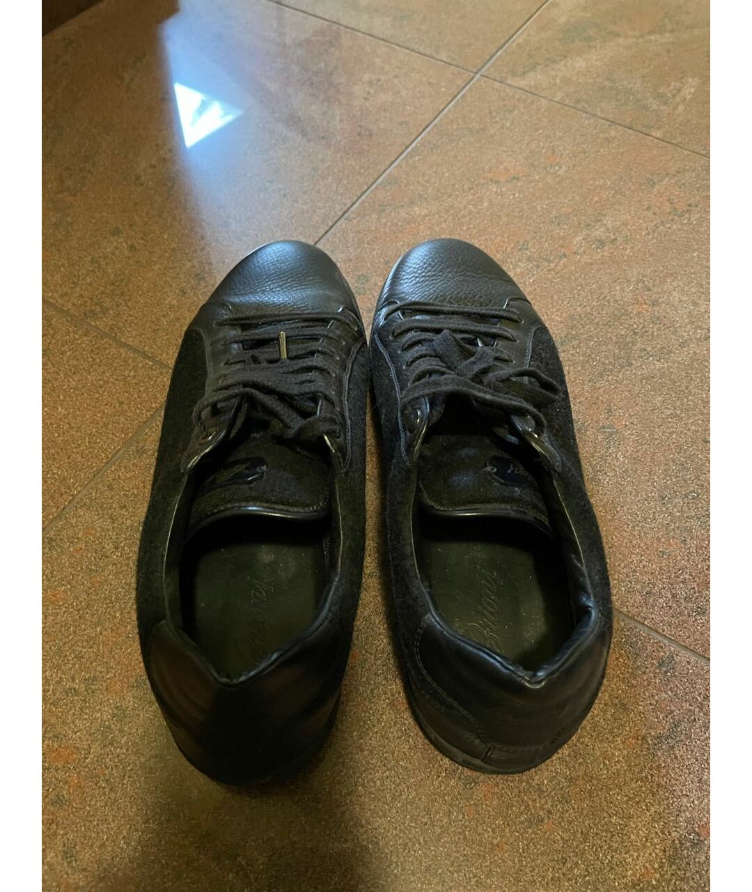 BRIONI Черные низкие кроссовки / кеды, фото 3