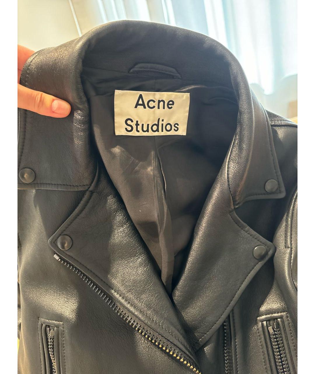 ACNE STUDIOS Черная кожаная куртка, фото 3