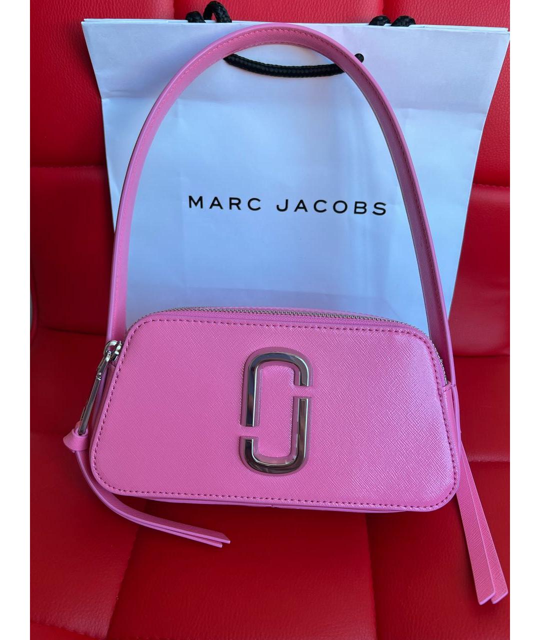 MARC JACOBS Розовая кожаная сумка через плечо, фото 2