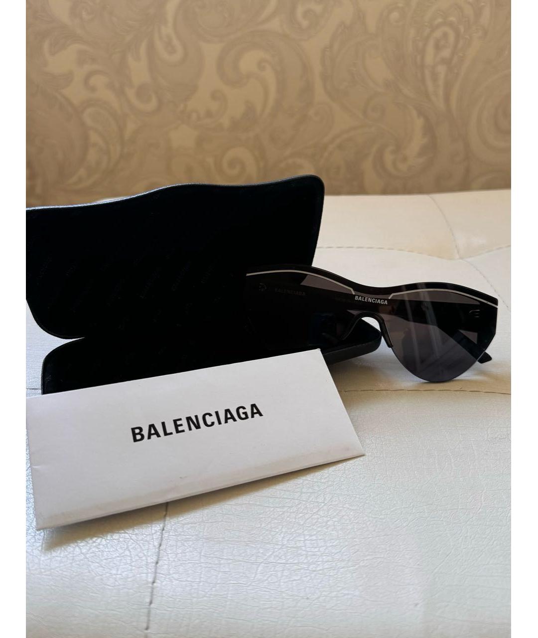 BALENCIAGA Черные пластиковые солнцезащитные очки, фото 5