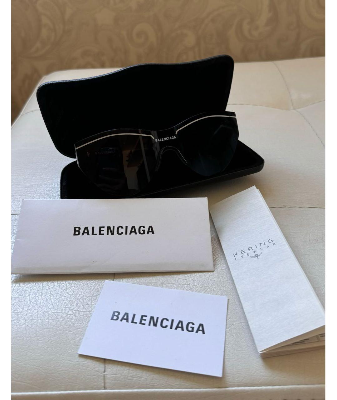 BALENCIAGA Черные пластиковые солнцезащитные очки, фото 7