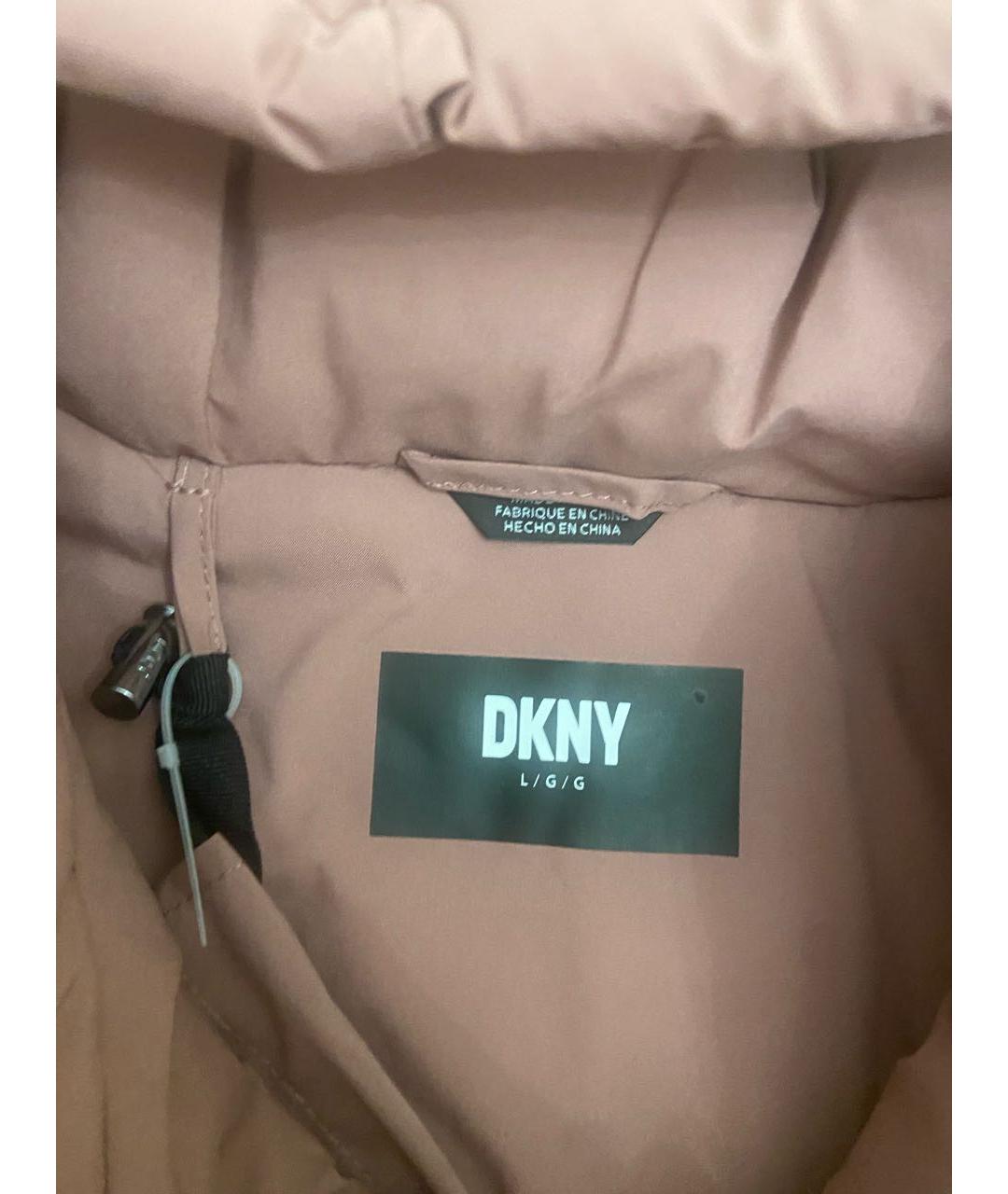 DKNY Розовый полиэстеровый пуховик, фото 4