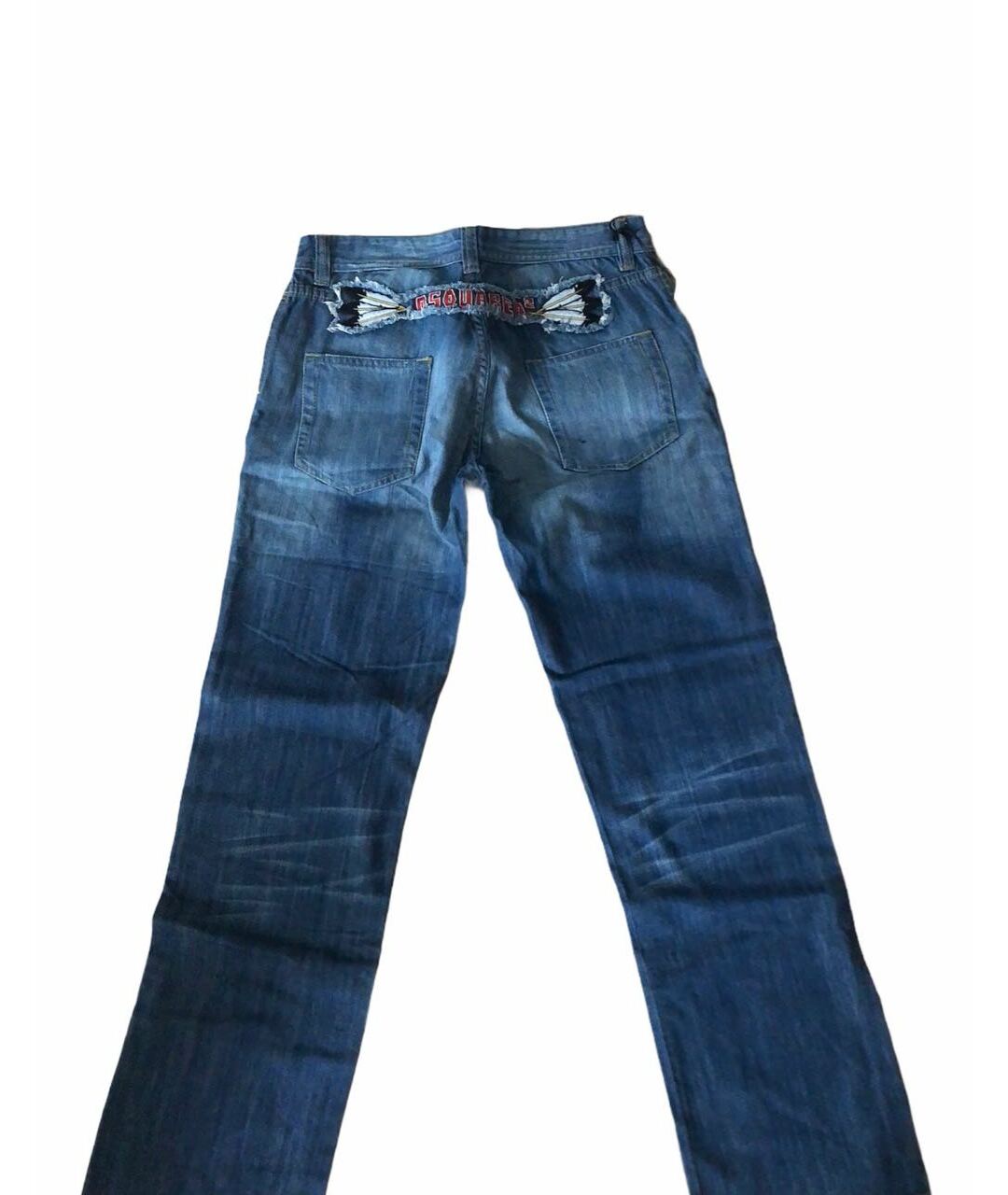 DSQUARED2 Синие прямые джинсы, фото 4