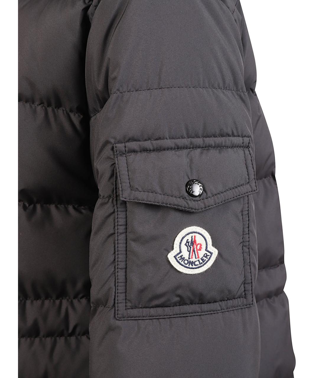 MONCLER Черный пуховик, фото 3