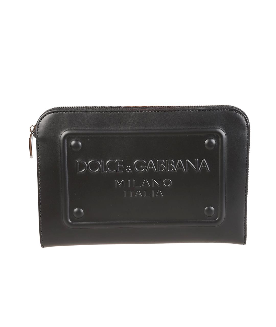 DOLCE&GABBANA Черная кожаная папка для документов, фото 1