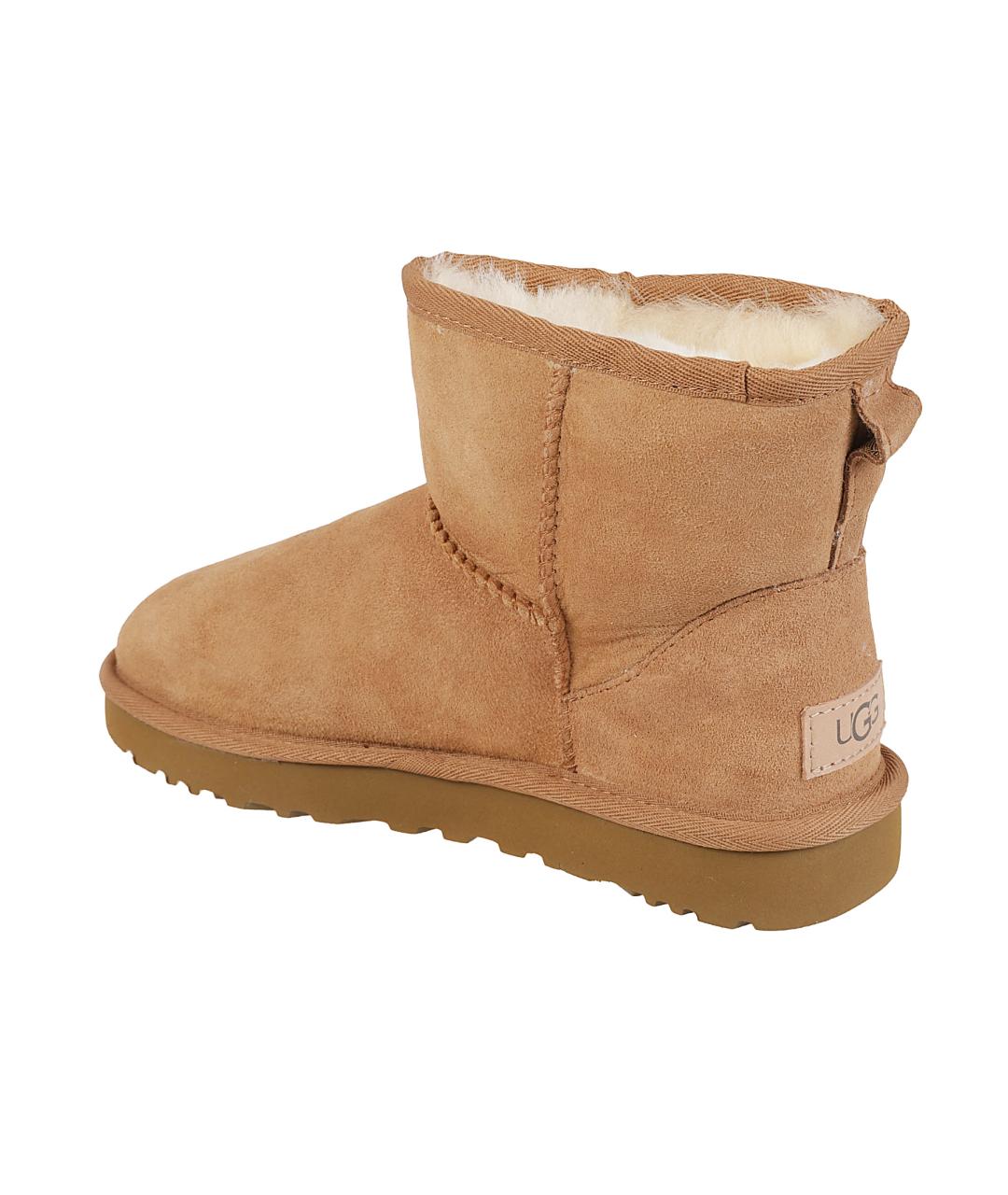 UGG AUSTRALIA Бежевые кожаные ботинки, фото 3