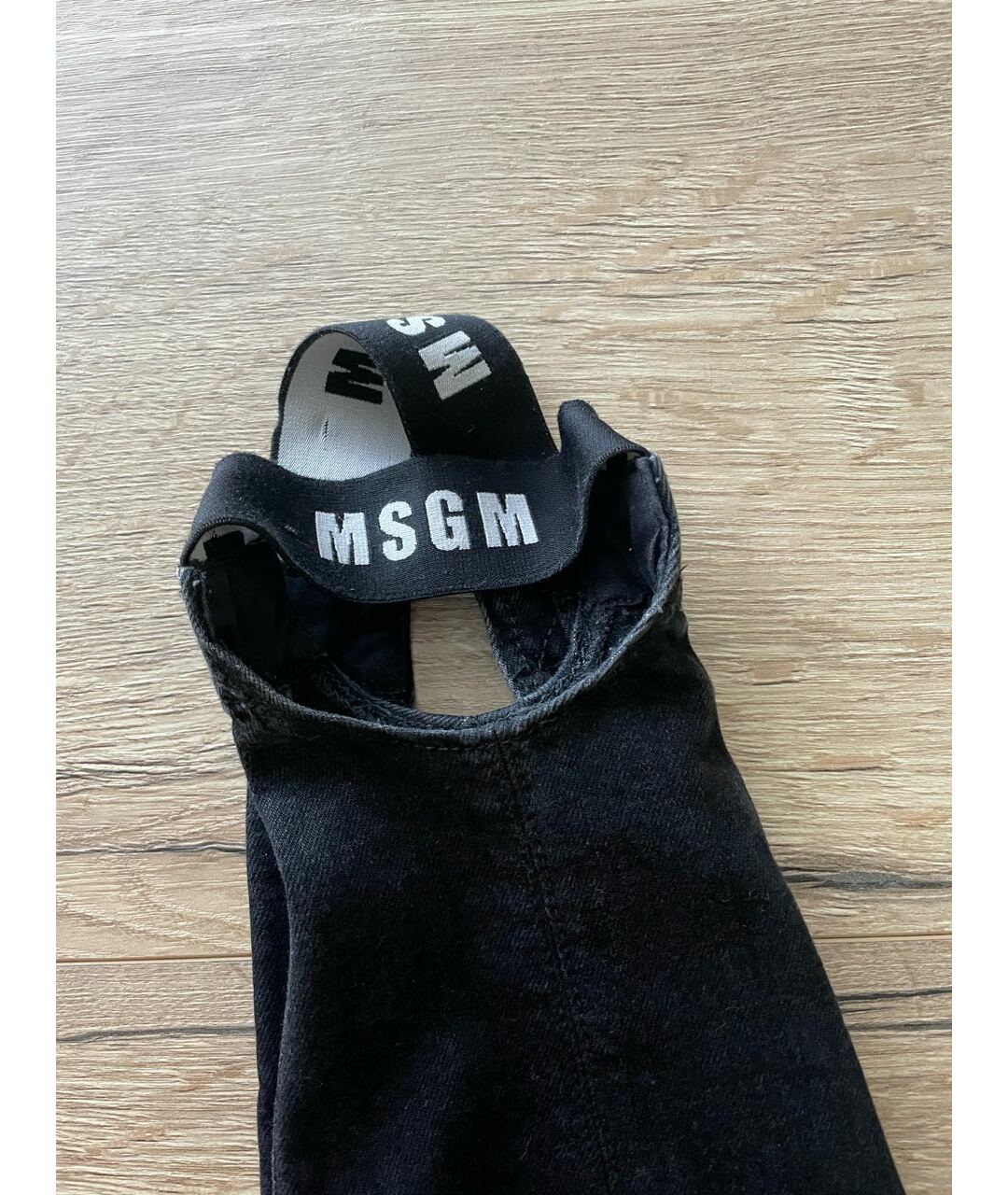 MSGM Черные хлопко-эластановые джинсы слим, фото 4