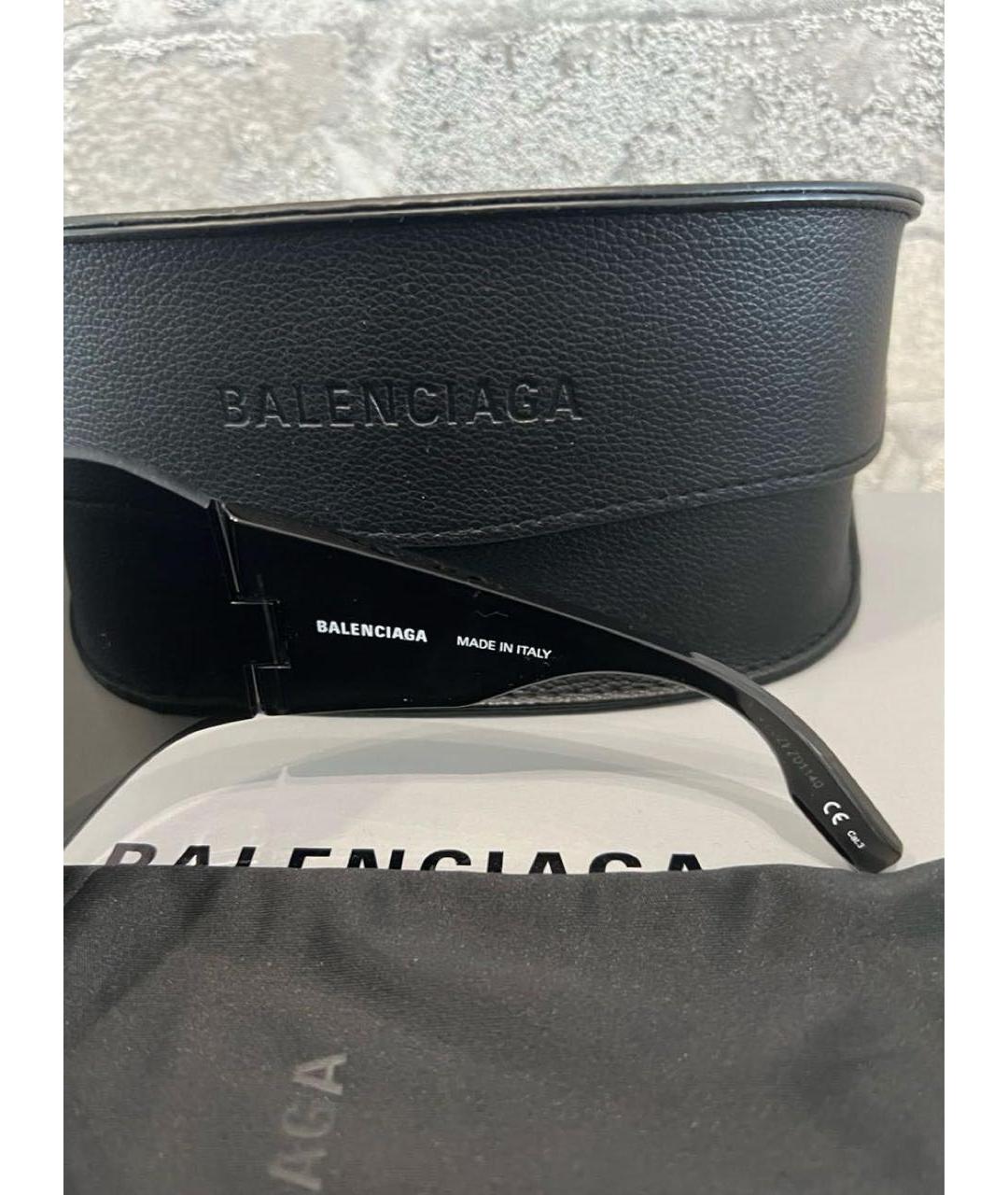 BALENCIAGA Черные пластиковые солнцезащитные очки, фото 3