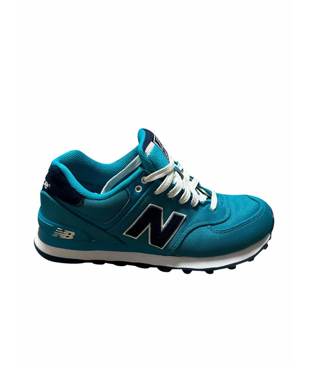 NEW BALANCE Бирюзовые текстильные кроссовки, фото 1