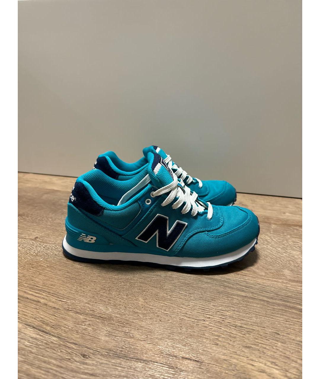 NEW BALANCE Бирюзовые текстильные кроссовки, фото 5