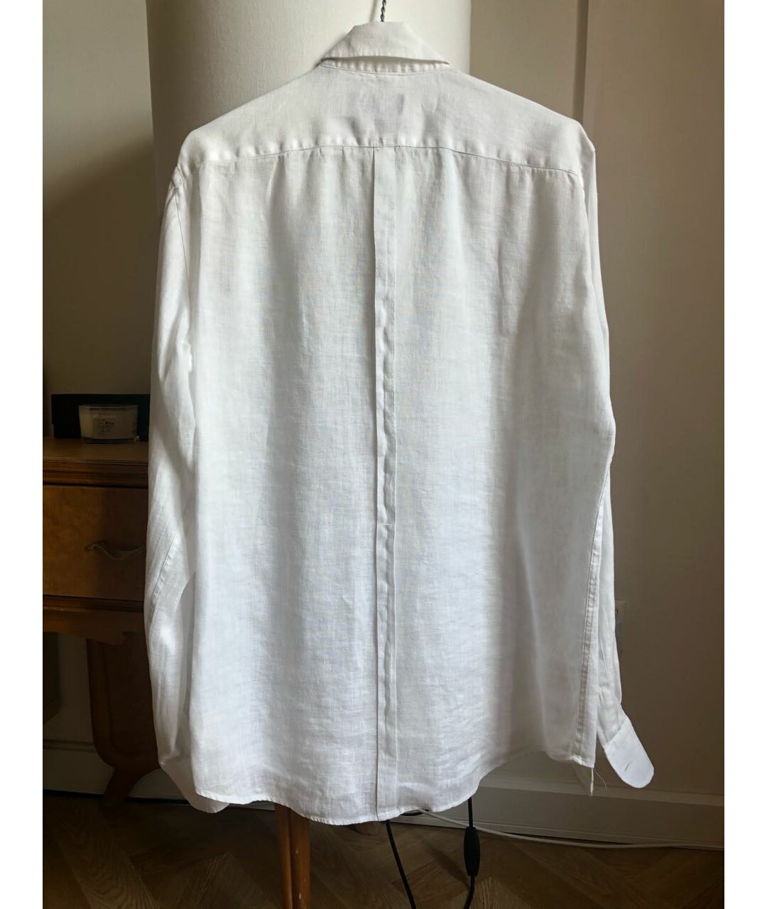 PAL ZILERI Белая льняная кэжуал рубашка, фото 2