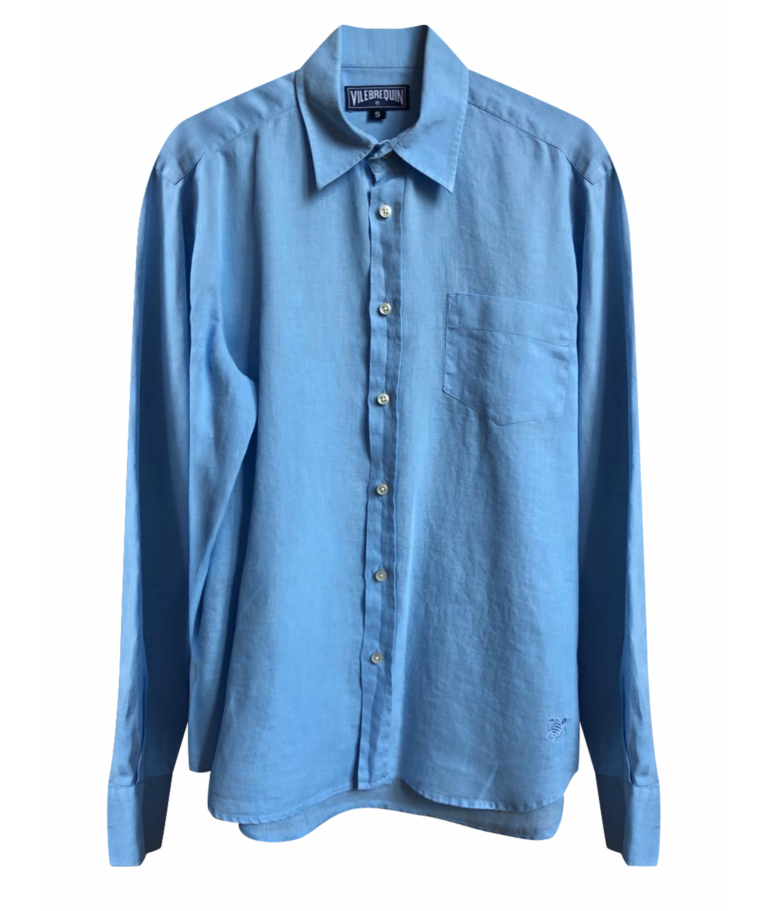 VILEBREQUIN Голубая льняная кэжуал рубашка, фото 1