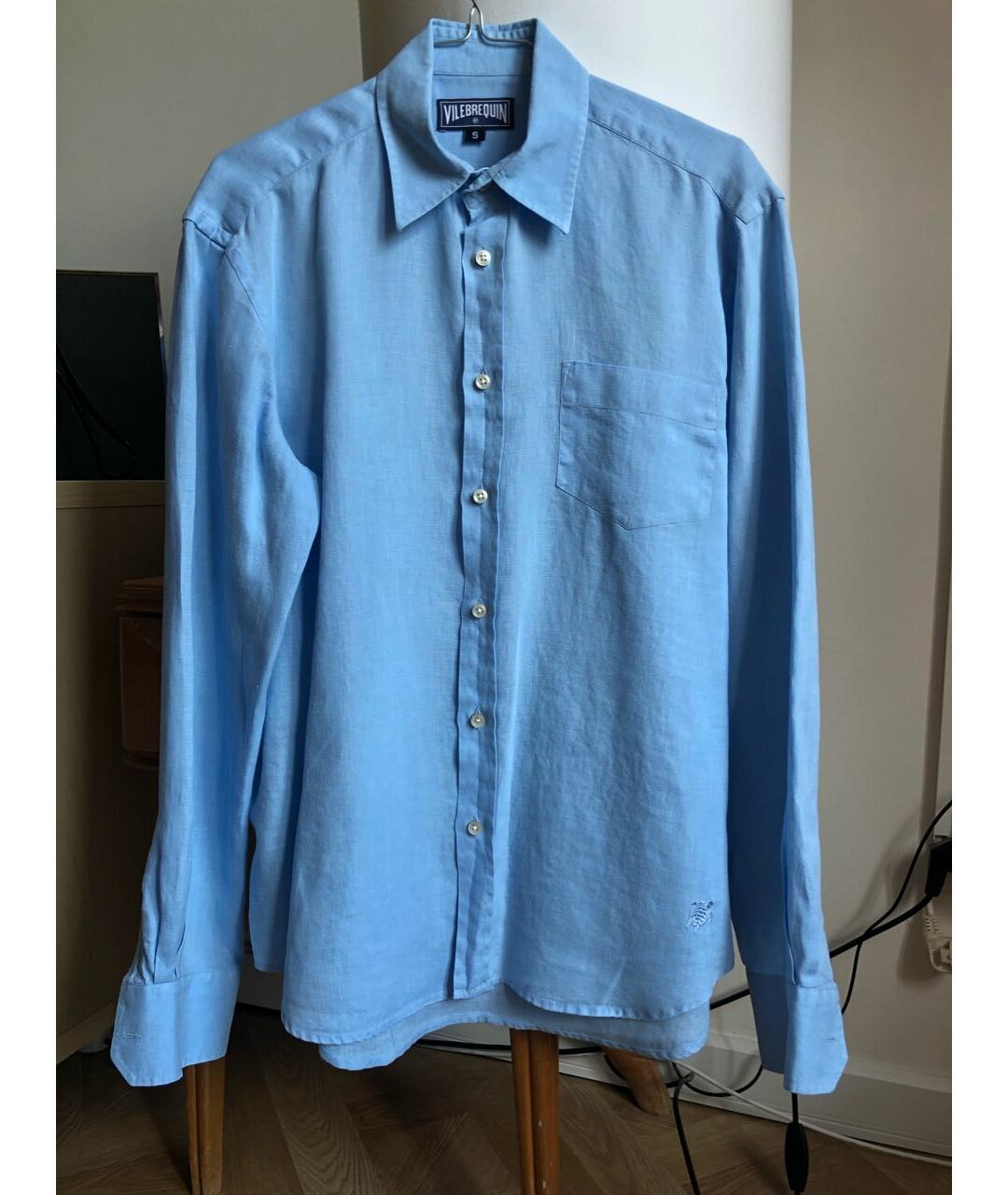 VILEBREQUIN Голубая льняная кэжуал рубашка, фото 7