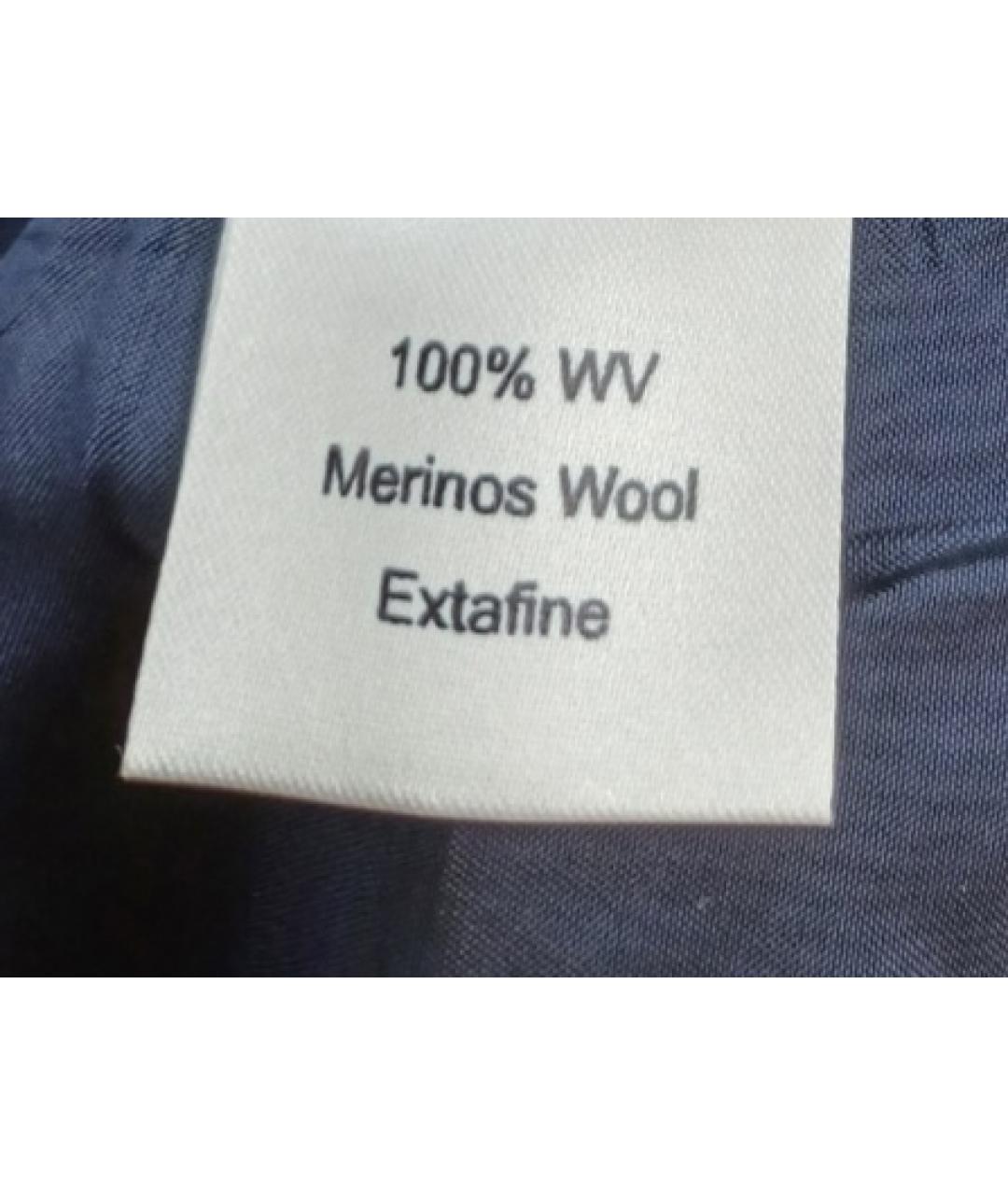 LORO PIANA Темно-синяя шерстяная жилетка, фото 4