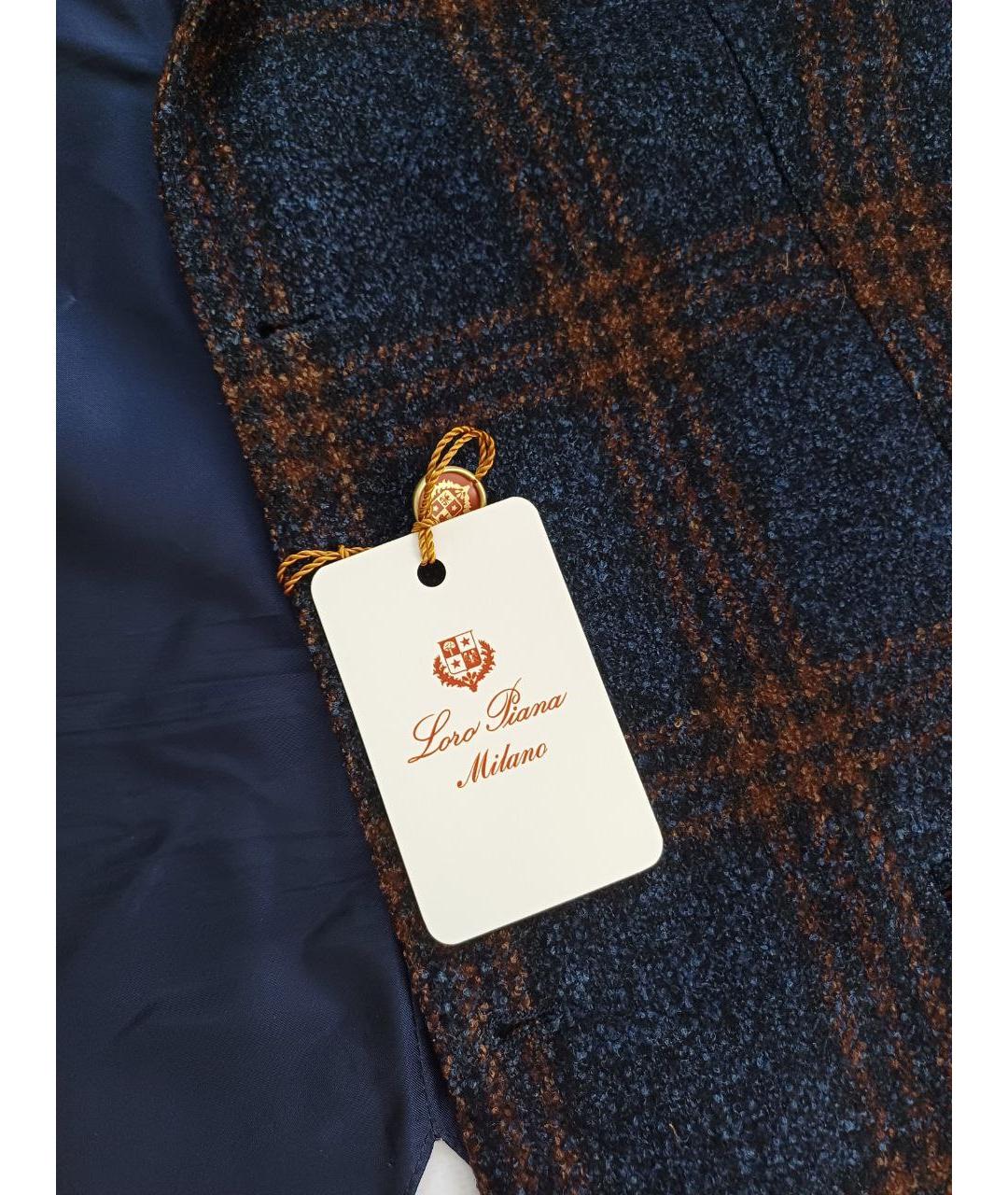 LORO PIANA Темно-синяя шерстяная жилетка, фото 5