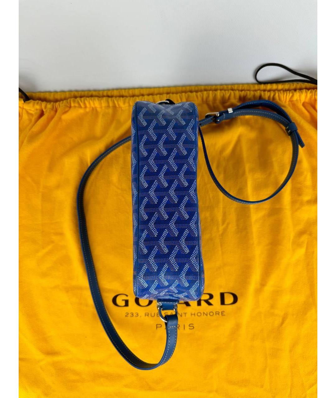 GOYARD Синяя кожаная сумка на плечо, фото 4