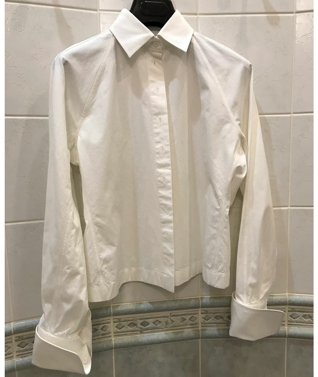 ALAIA Белая хлопковая рубашка, фото 6
