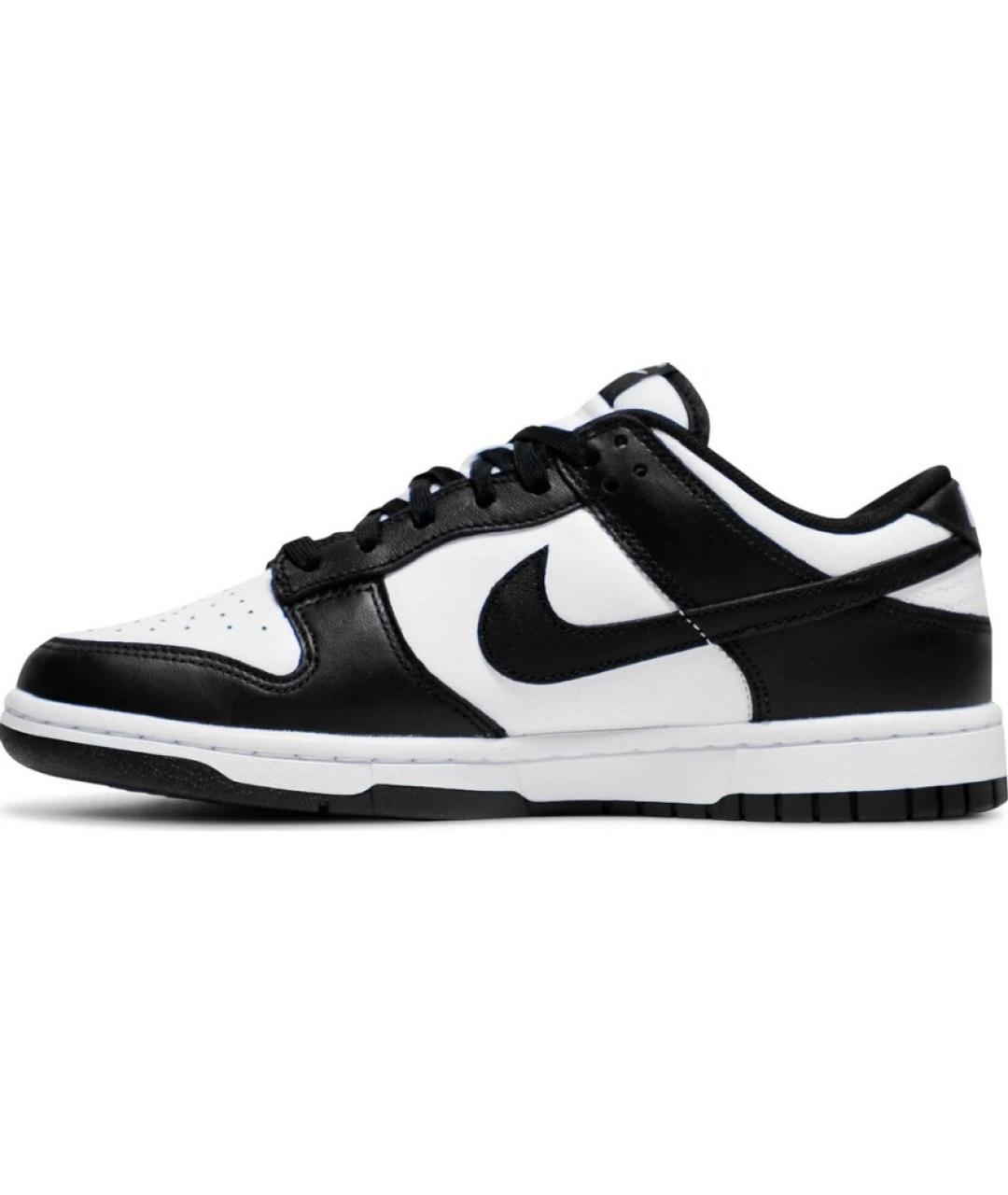 NIKE Черные кожаные низкие кроссовки / кеды, фото 2