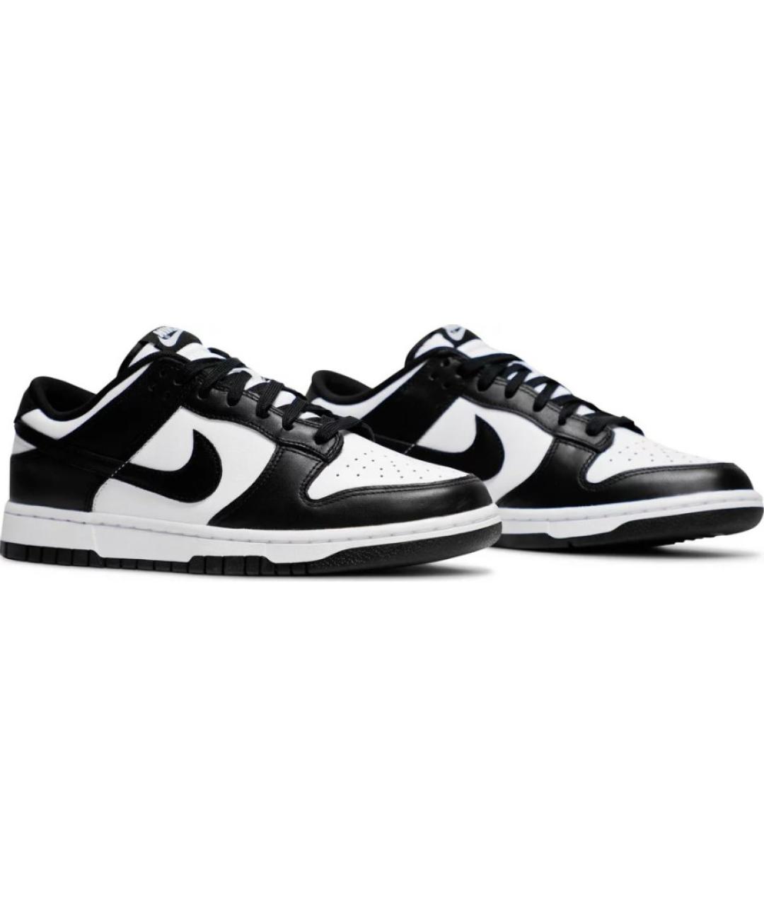 NIKE Черные кожаные низкие кроссовки / кеды, фото 3