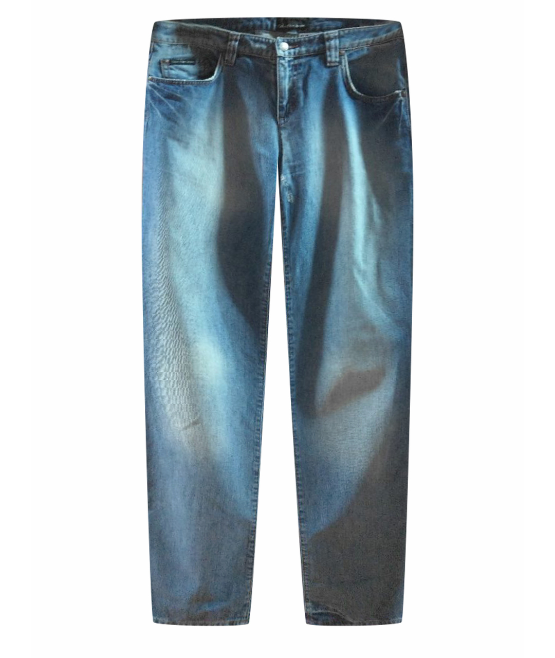 CALVIN KLEIN JEANS Голубые хлопковые прямые джинсы, фото 1