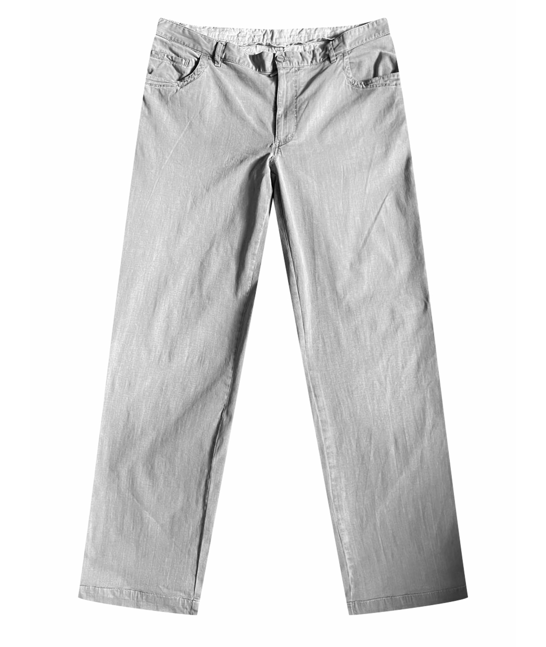 ZILLI Серые хлопковые прямые джинсы, фото 1