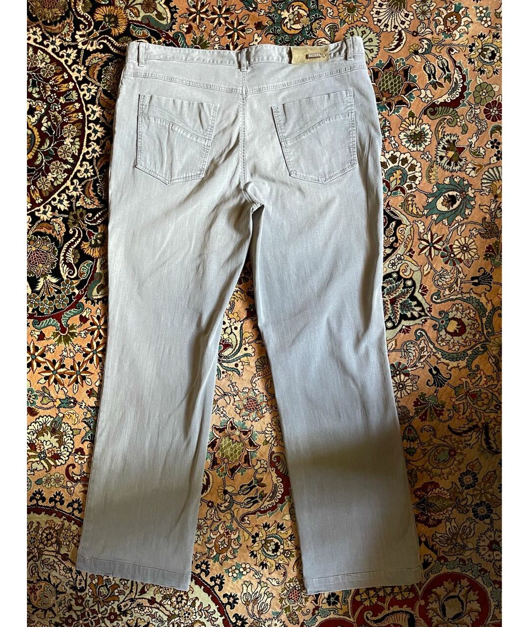 ZILLI Серые хлопковые прямые джинсы, фото 2