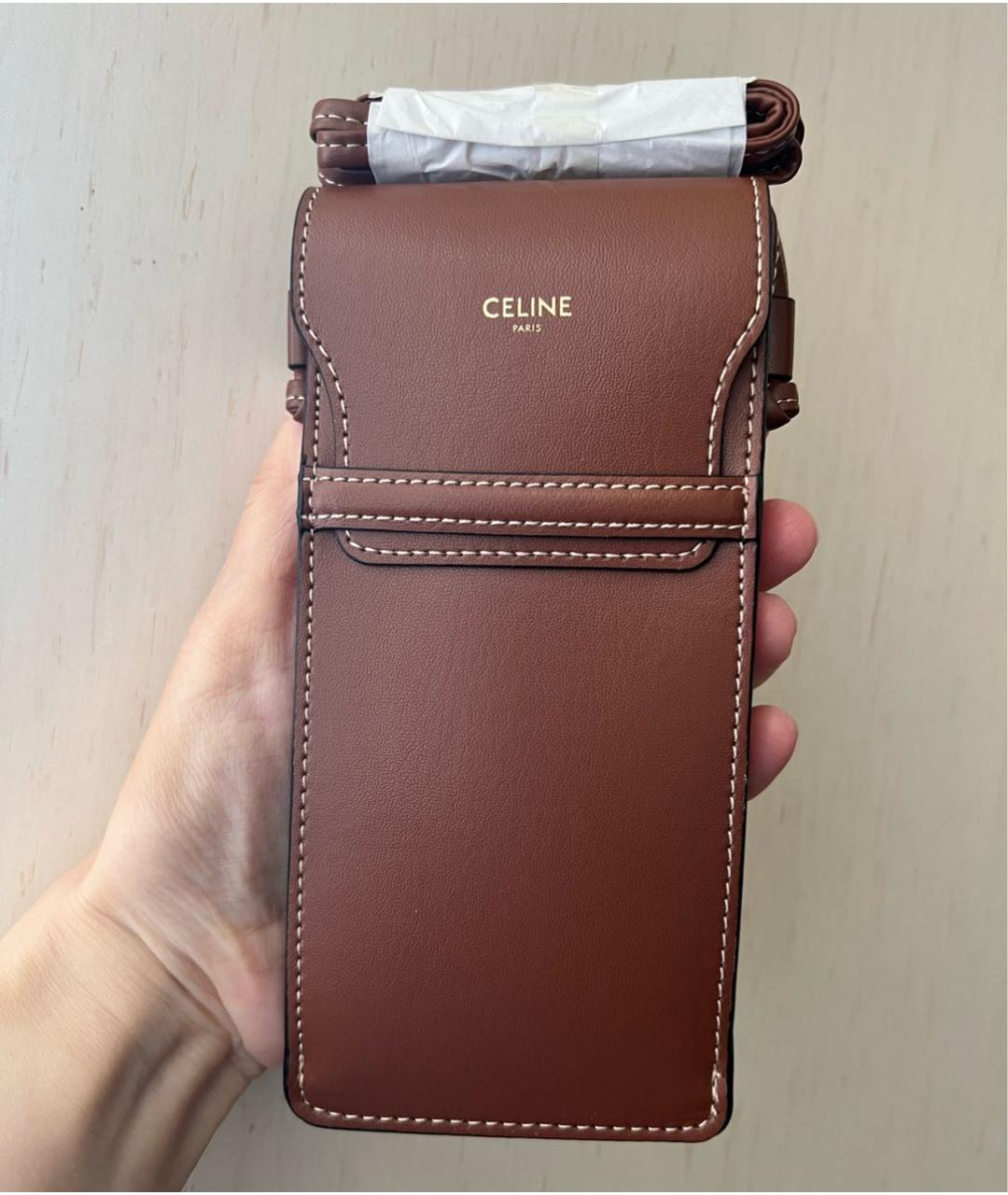 CELINE Коричневая сумка на плечо, фото 6