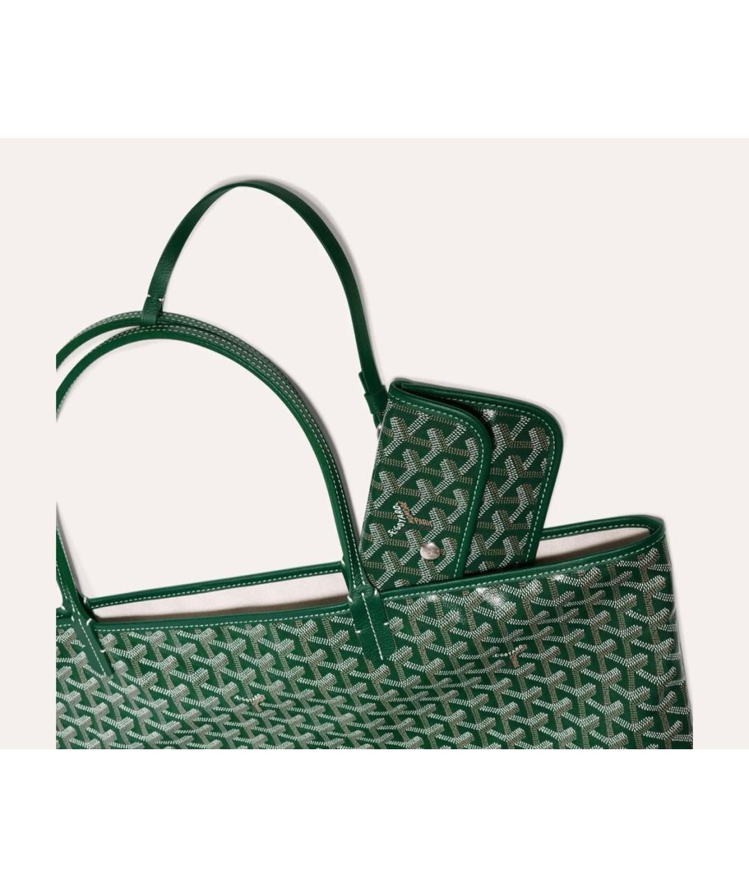 GOYARD Зеленая сумка тоут, фото 4