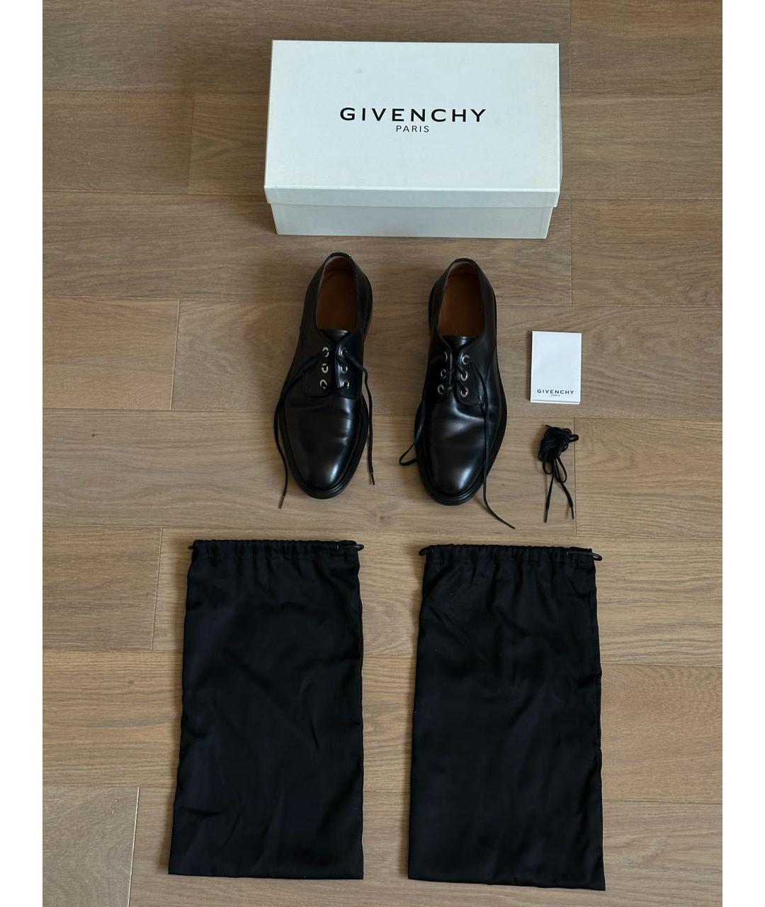 GIVENCHY Черные кожаные низкие ботинки, фото 6