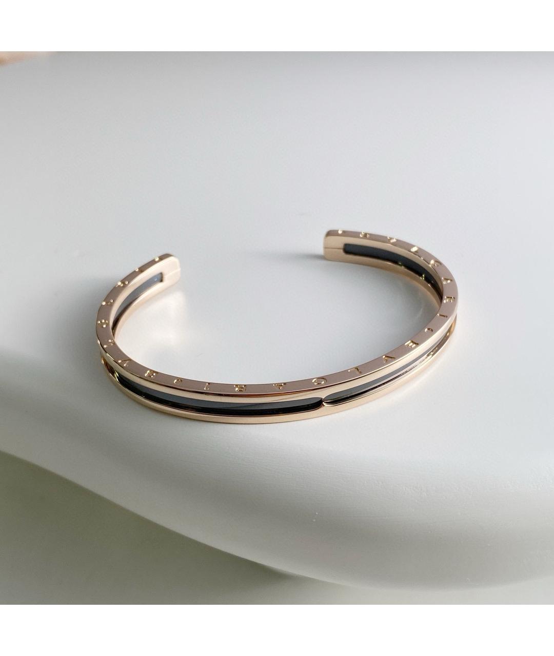BVLGARI Черный браслет из розового золота, фото 6