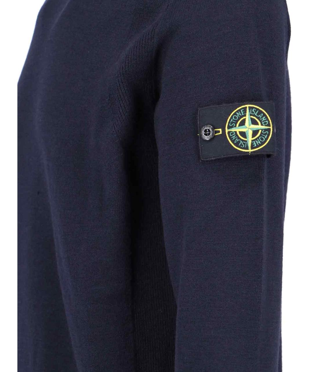 STONE ISLAND Темно-синий джемпер / свитер, фото 3