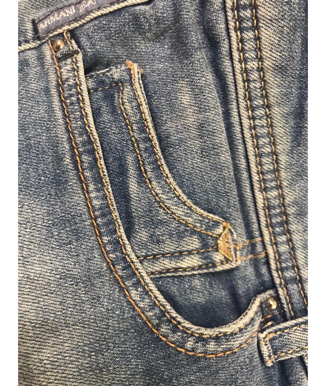 ARMANI JEANS Синие деним шорты, фото 4