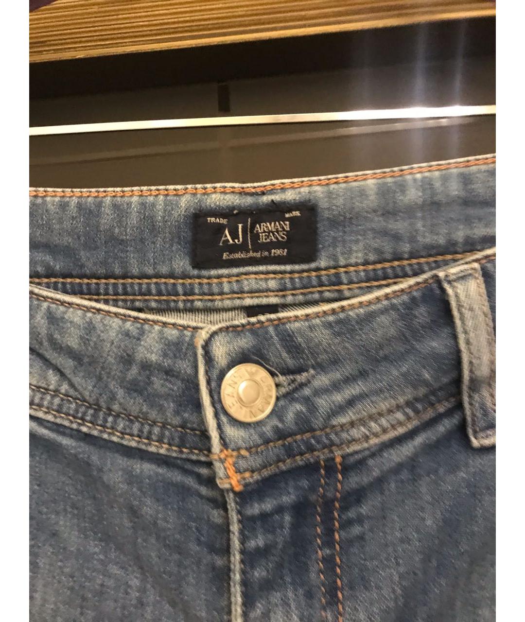 ARMANI JEANS Синие деним шорты, фото 3