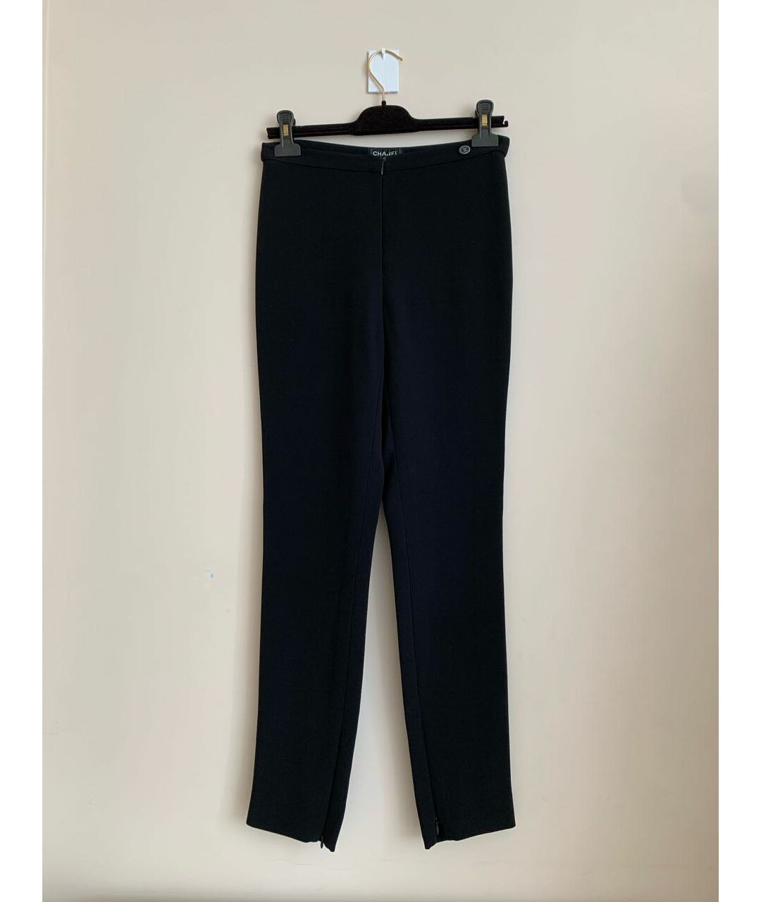 CHANEL Черные шелковые брюки узкие, фото 4