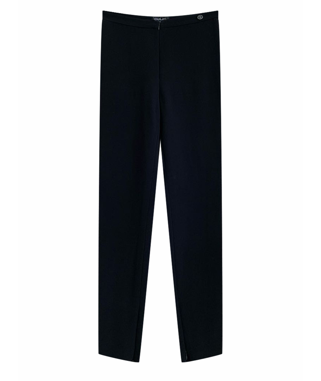 CHANEL PRE-OWNED Черные шелковые брюки узкие, фото 1
