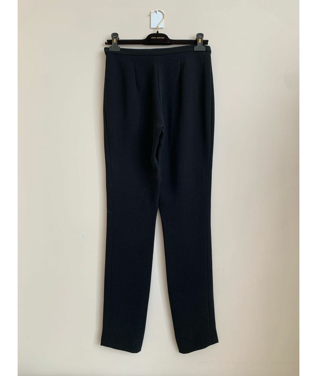 CHANEL PRE-OWNED Черные шелковые брюки узкие, фото 2