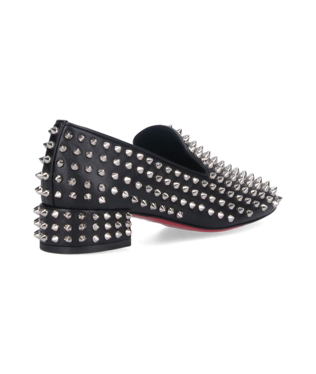 CHRISTIAN LOUBOUTIN Черные кожаные лоферы, фото 4