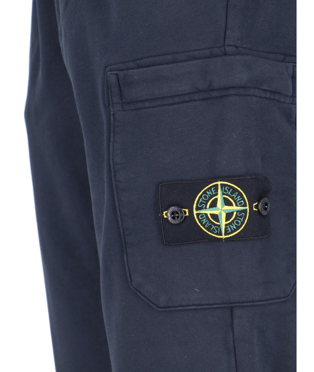 STONE ISLAND Темно-синие повседневные брюки, фото 4