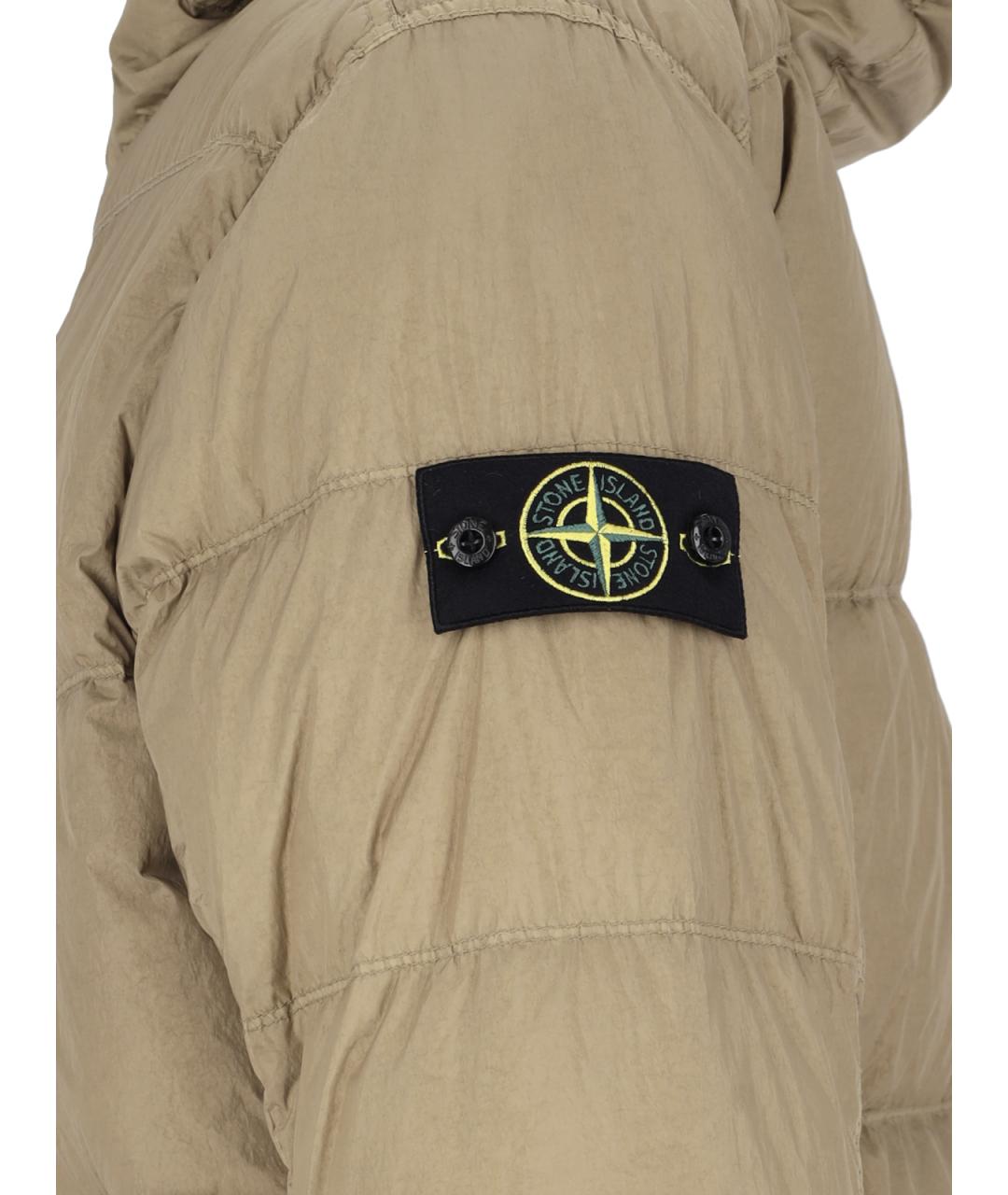 STONE ISLAND Бежевый пуховик, фото 5