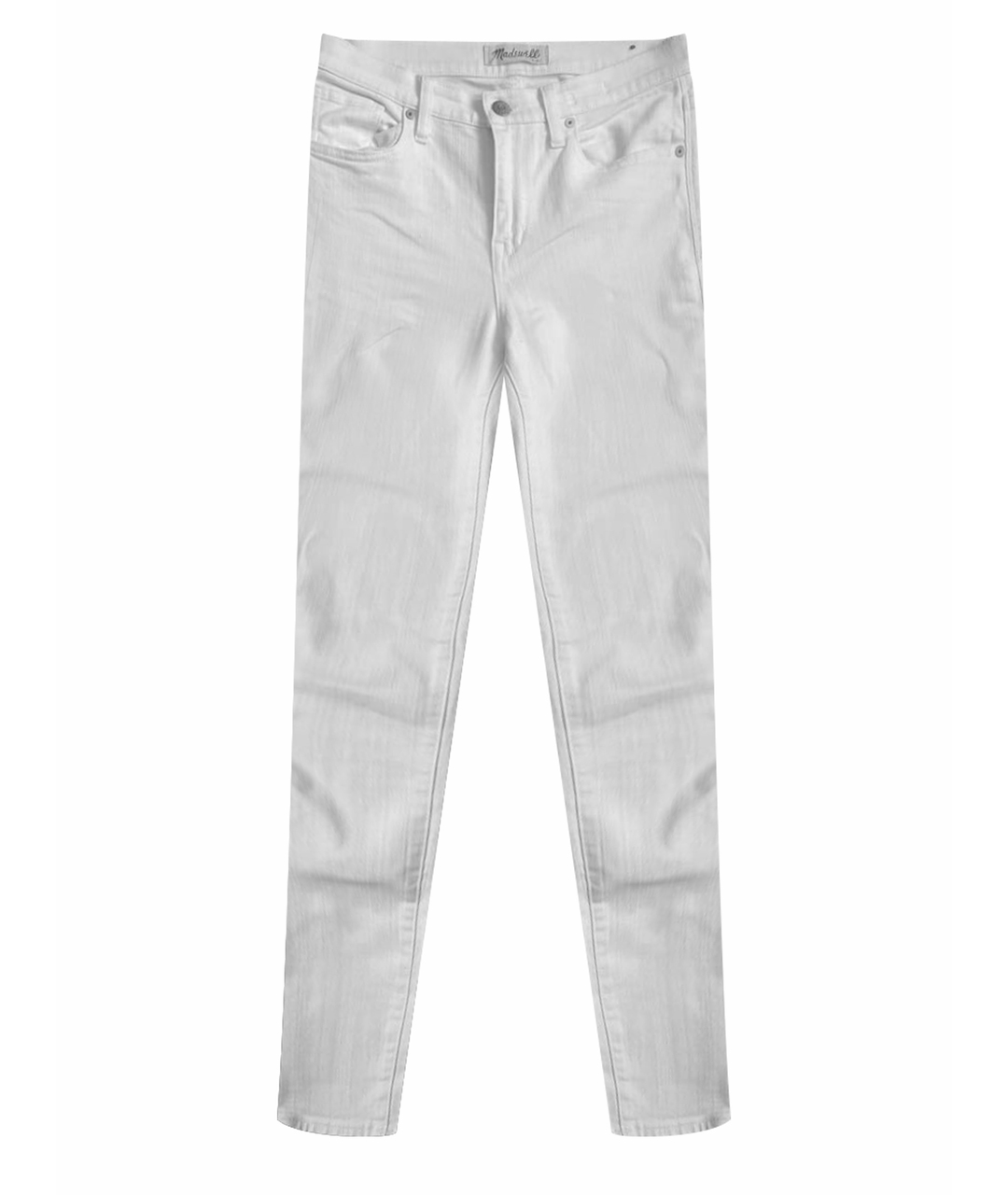 MADEWELL Белые хлопко-эластановые брюки узкие, фото 1