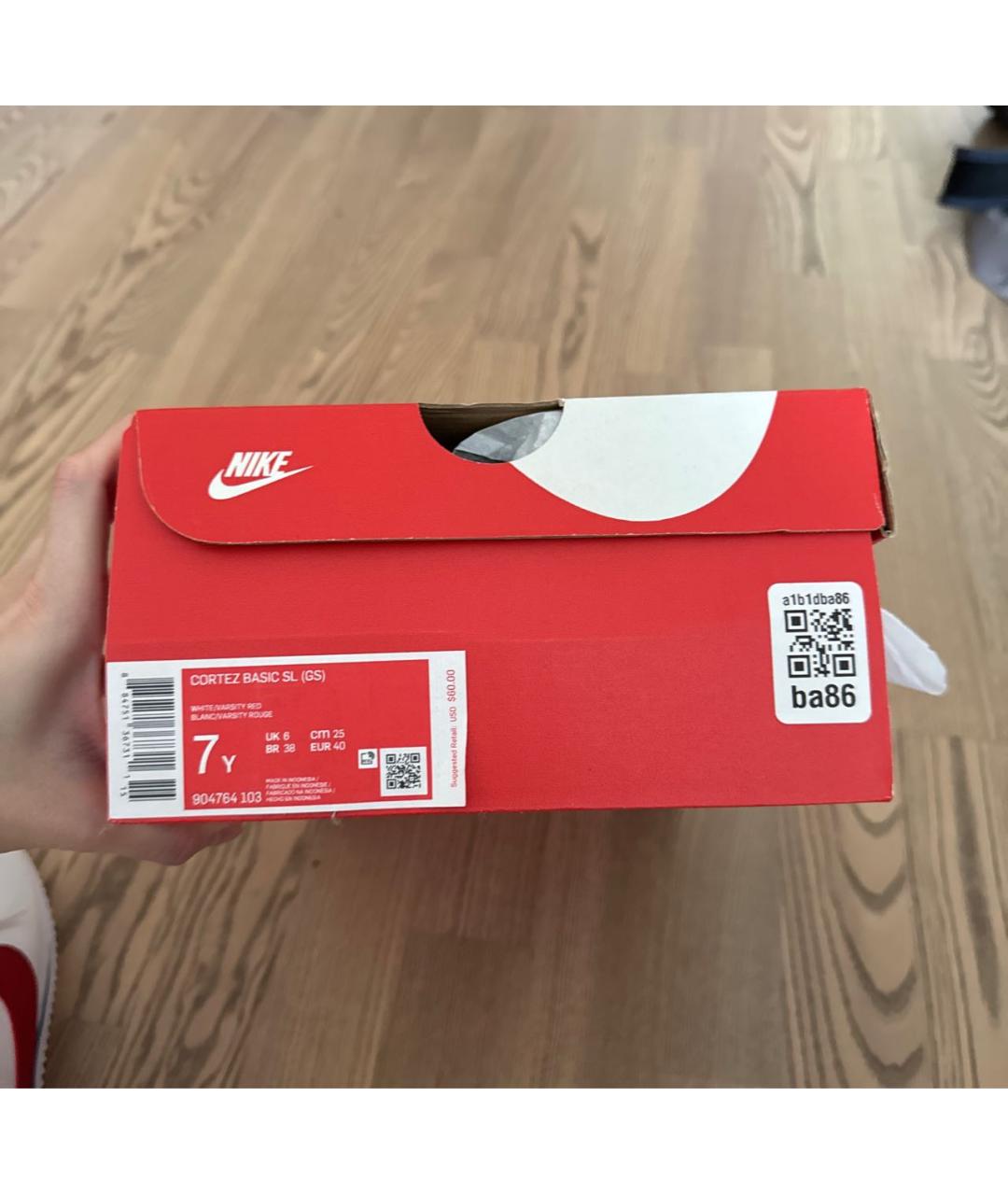 NIKE Белые кожаные кроссовки, фото 6
