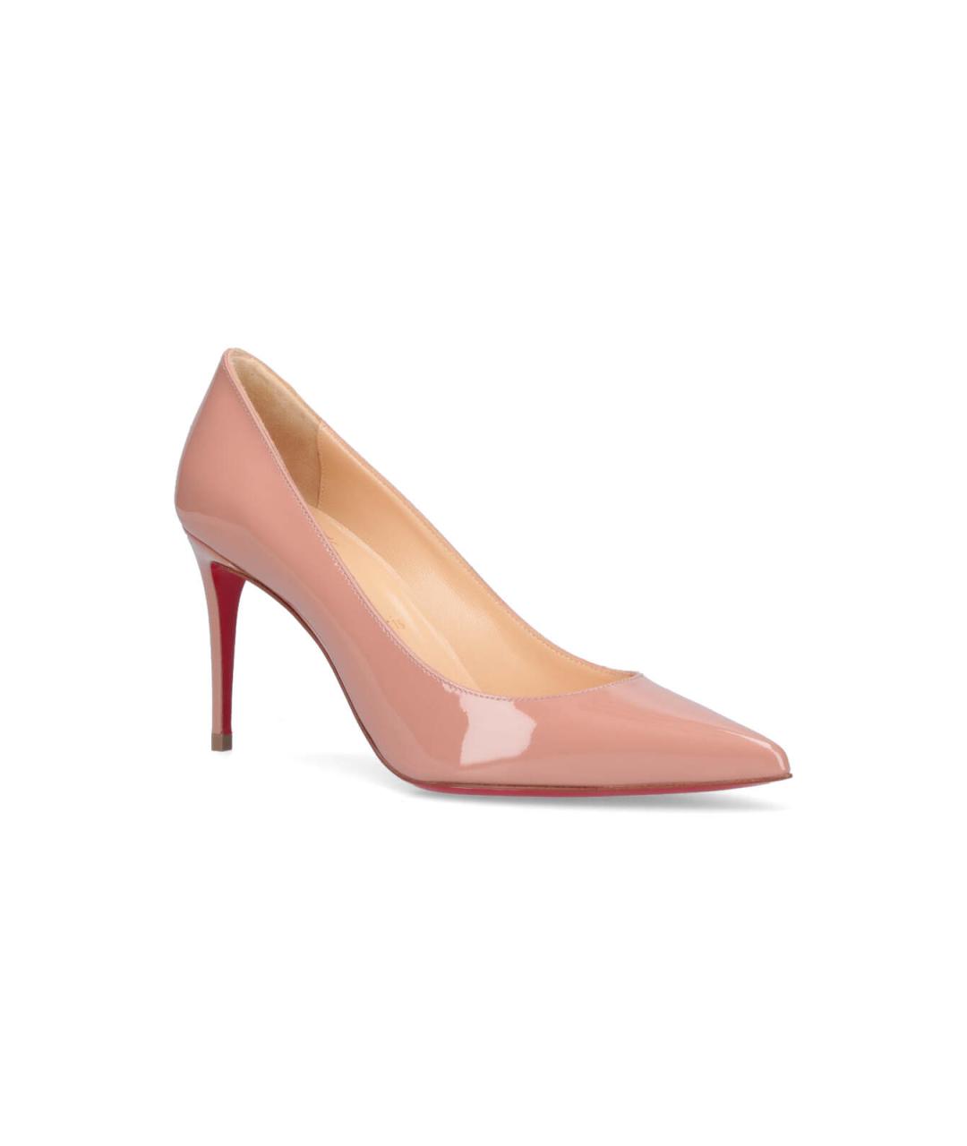 CHRISTIAN LOUBOUTIN Розовые кожаные туфли, фото 2