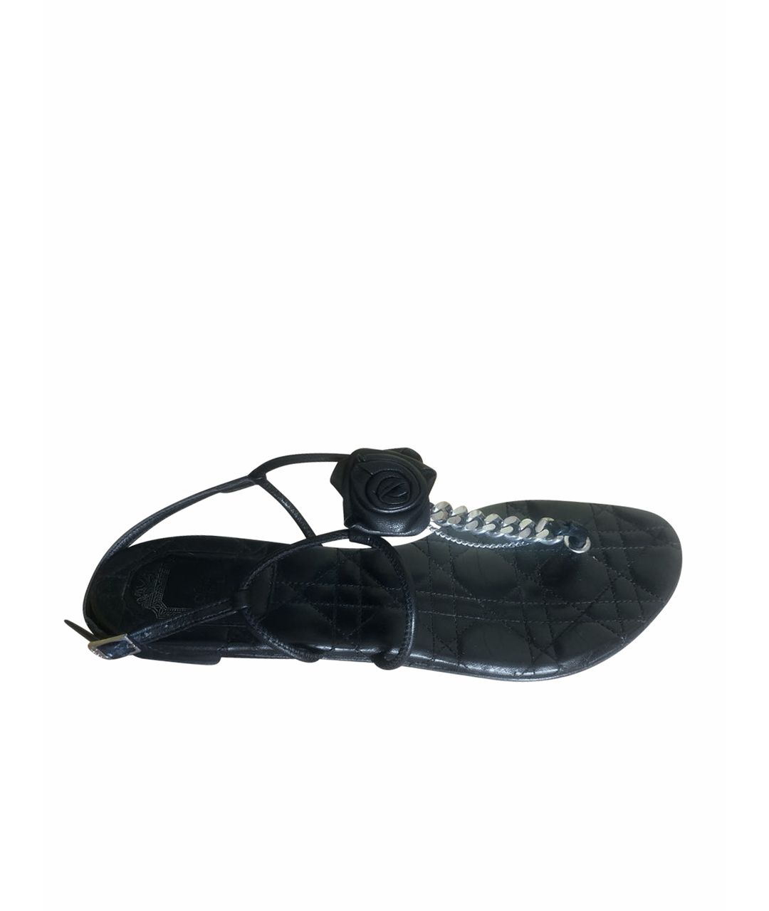 CHRISTIAN DIOR PRE-OWNED Черные кожаные сандалии, фото 1