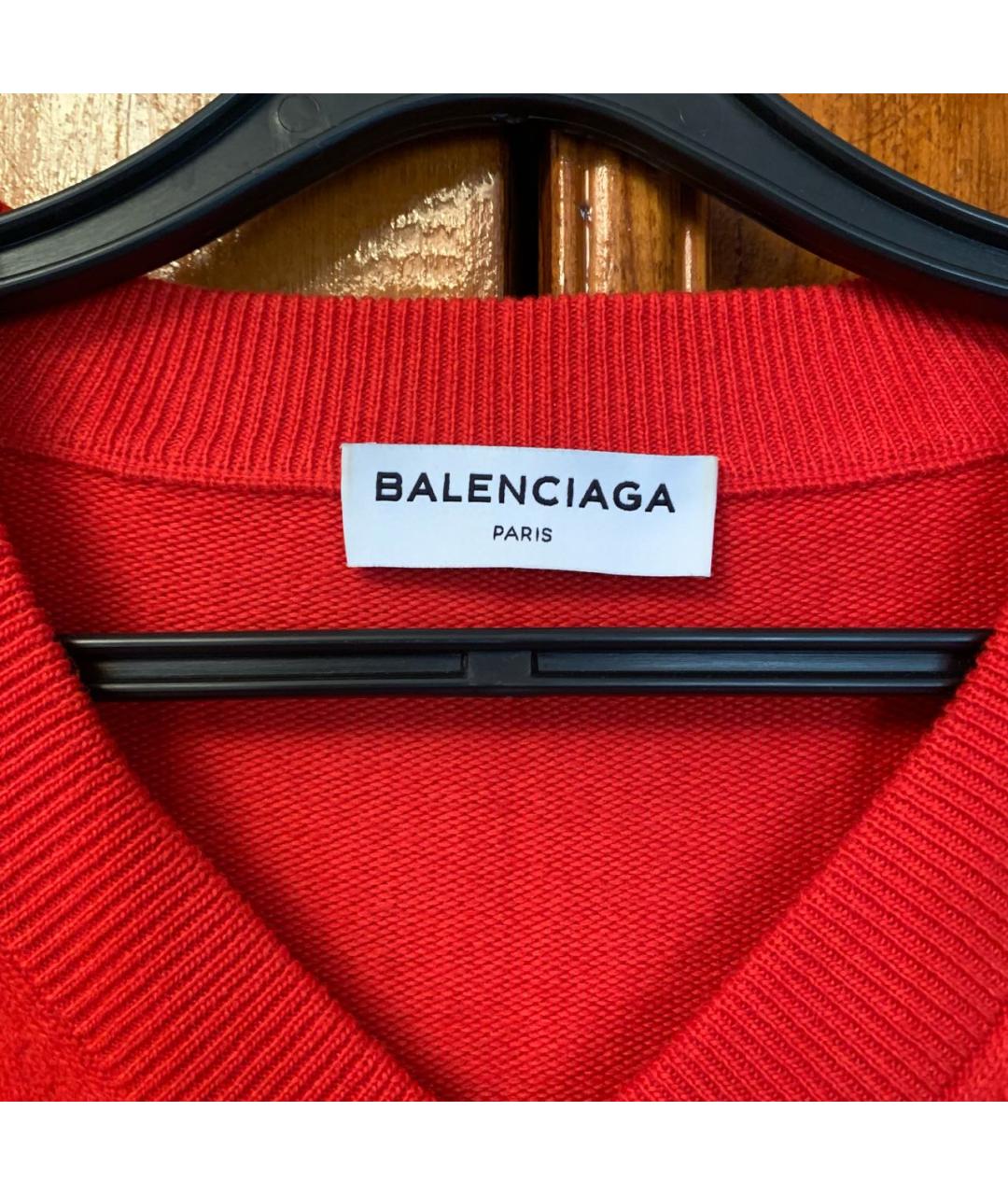 BALENCIAGA Красный шерстяной джемпер / свитер, фото 6