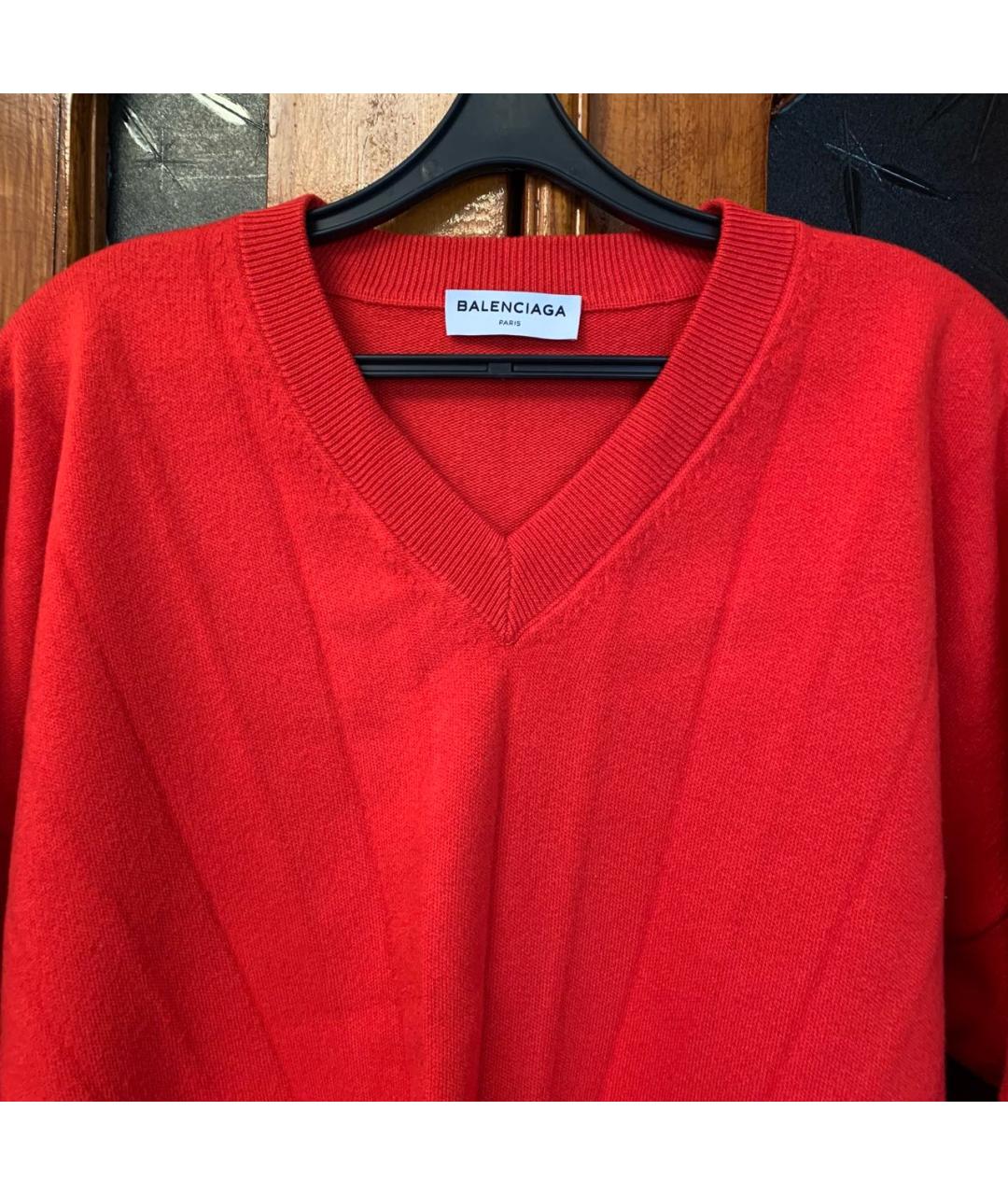 BALENCIAGA Красный шерстяной джемпер / свитер, фото 3