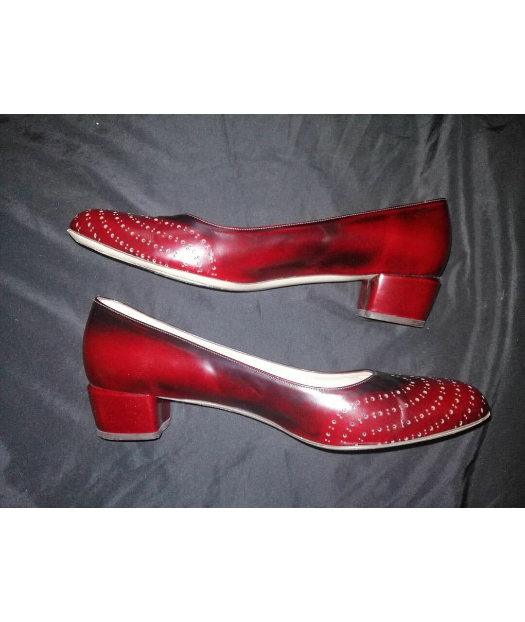 SALVATORE FERRAGAMO Красные кожаные туфли, фото 8