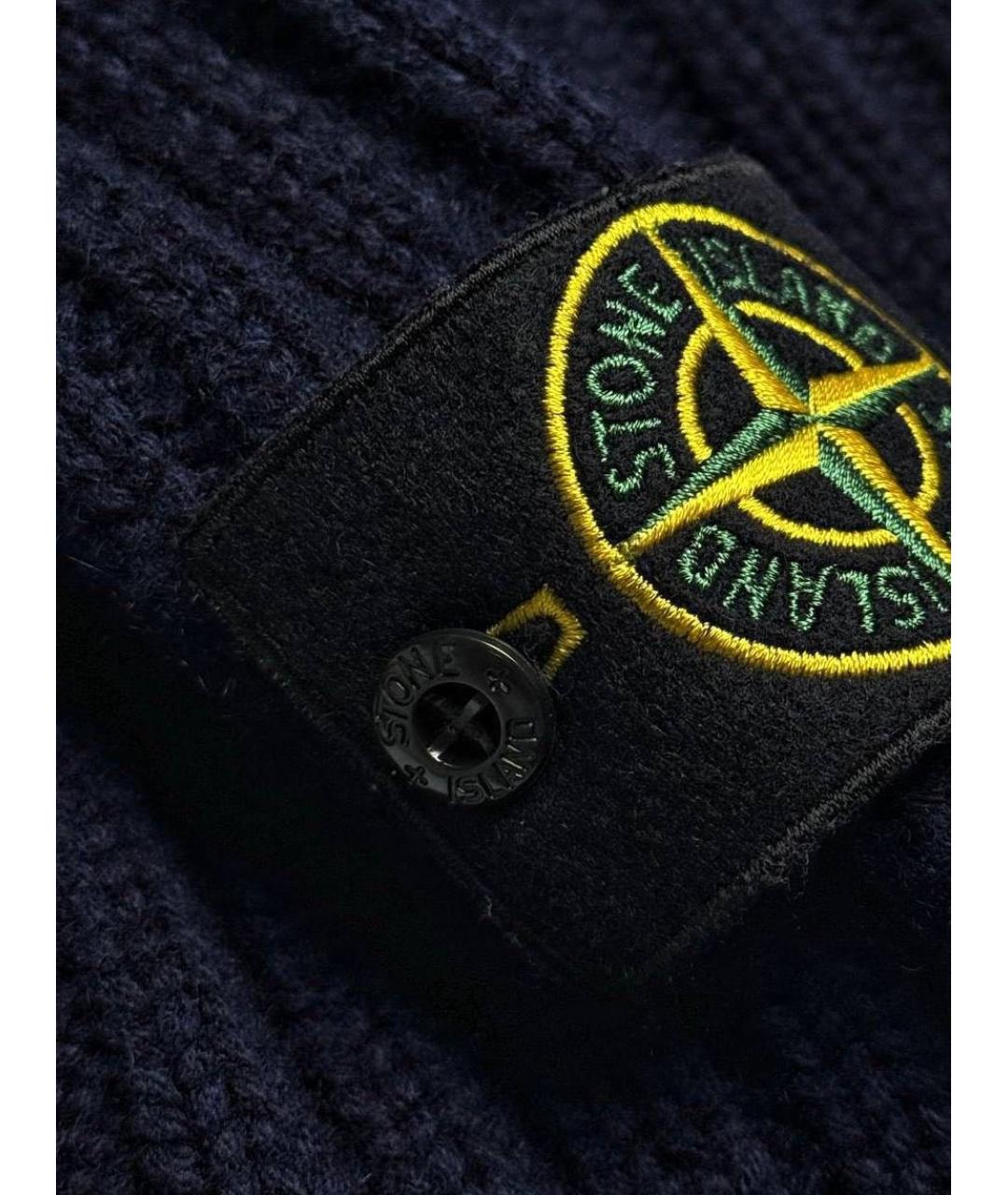 STONE ISLAND Темно-синий кашемировый джемпер / свитер, фото 4