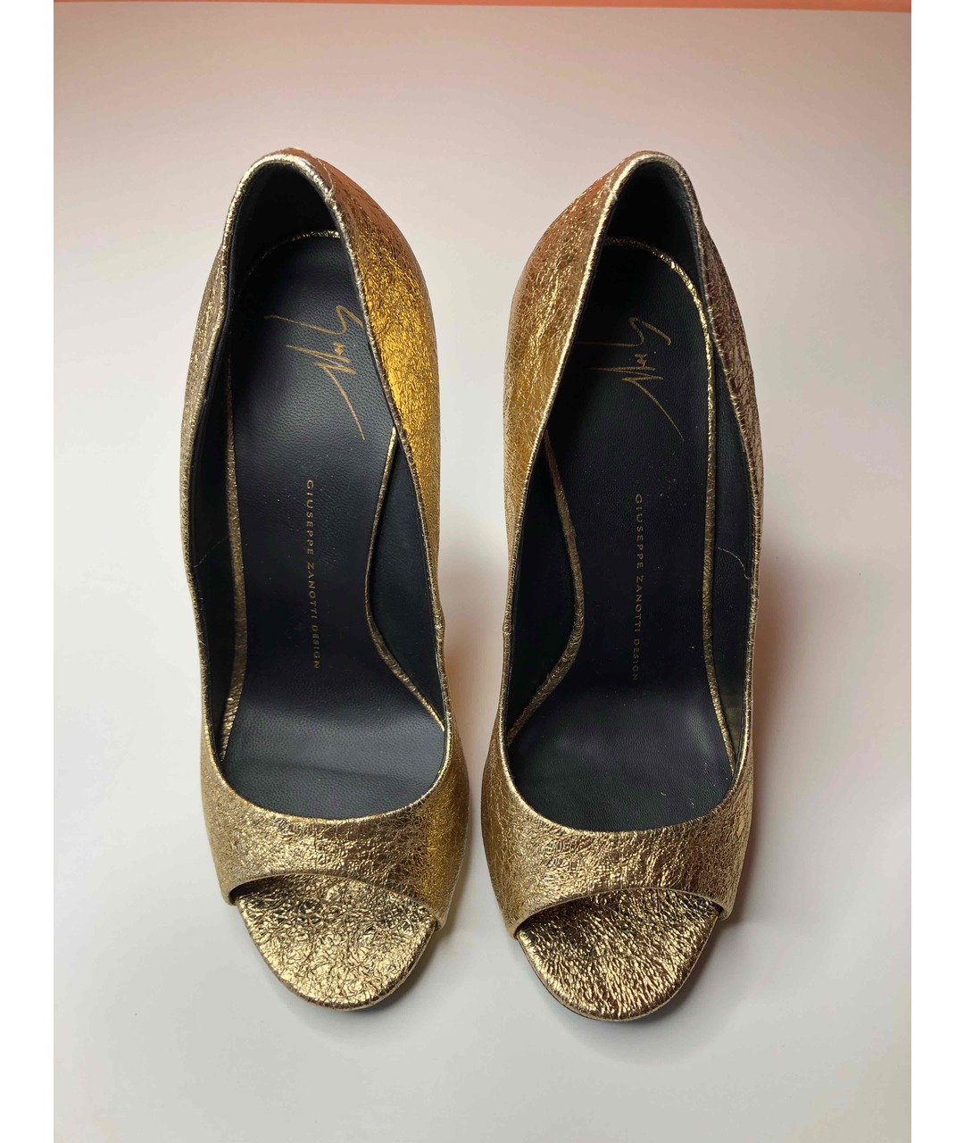 GIUSEPPE ZANOTTI DESIGN Золотые кожаные туфли, фото 2